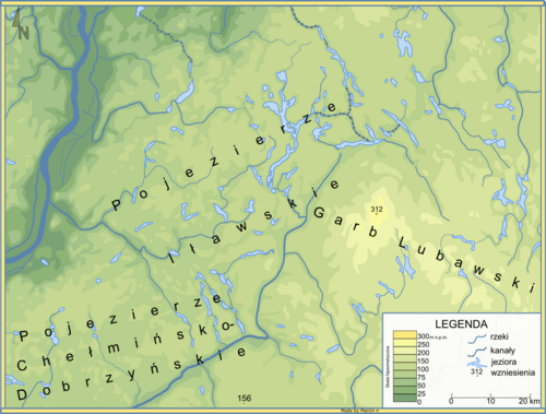 Mapa jezerní krajiny