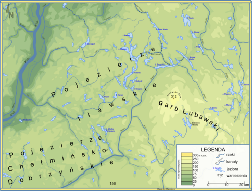 Mapa Pojezierza