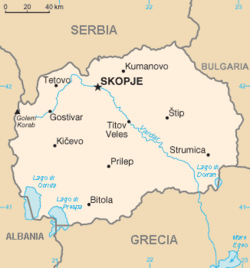 Mapa Severní Makedonie IT