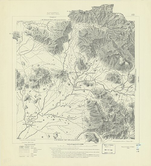 Mapa Sciótelu (IGM 1909)