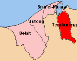 Mapa distriktu Temburong