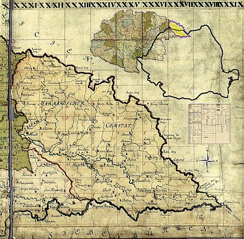 Maramureš Josefínské zemské měření 1782-1785
