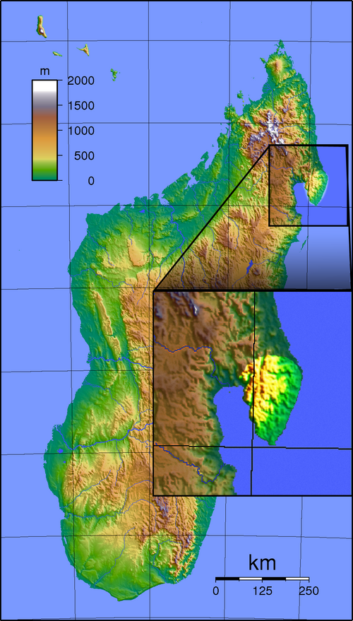 Mapa národního parku Masoala