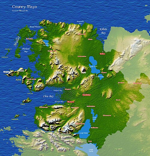 Mapa hrabství Mayo