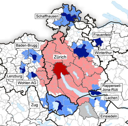 Metropolitní oblast Zurich (BSF 2000; Aglomerace 2022)