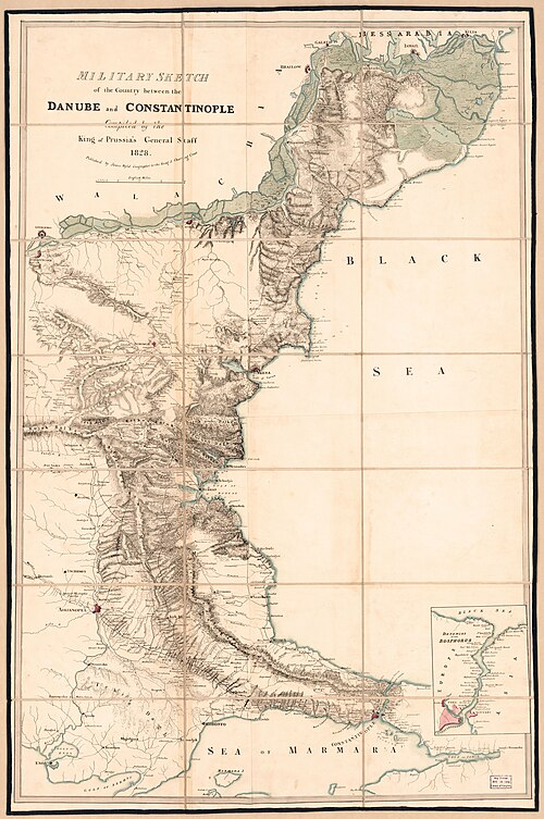 Vojenský náčrt území mezi Dunajem a Konstantinopolí