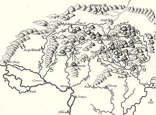 Těžební oblast kolem Schemnitz, 1726