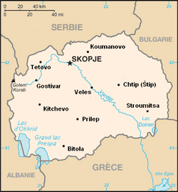 Mapa Makedonie FR