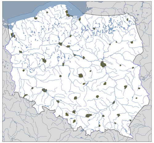 Mapa moderní Polska
