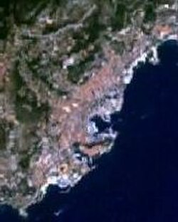 Monako v World Wind NLT Landsat7