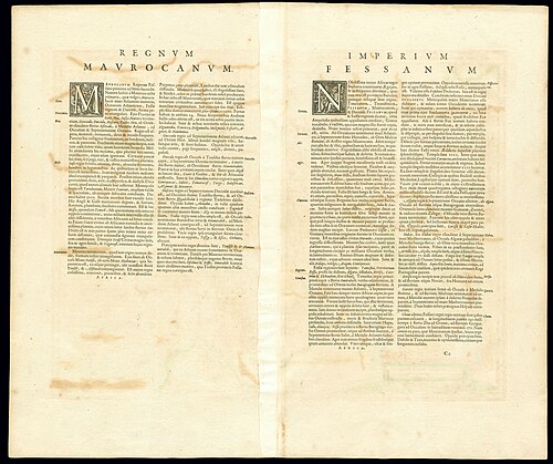 Maroko 1635, Abraham Ortelius