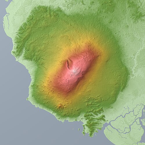 Mapa úlevy Mt. Cameroon
