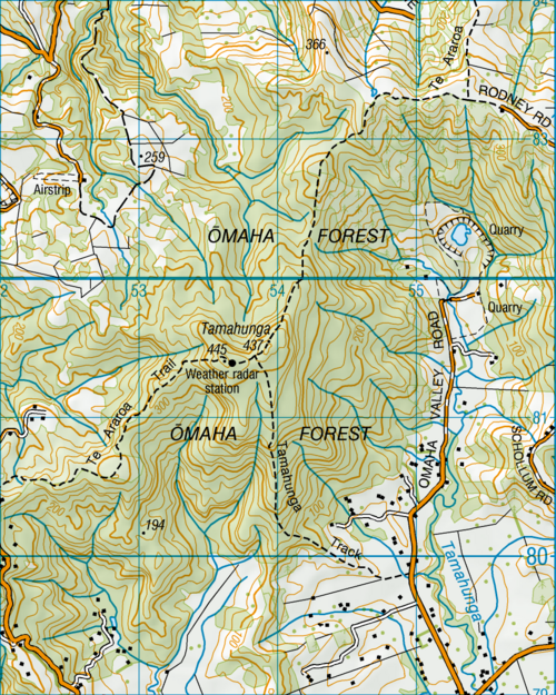 Mapa hory Tamahunga