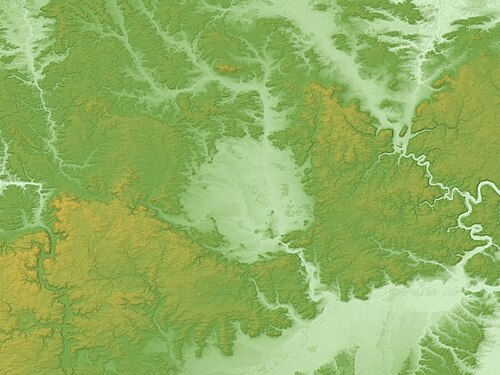 Reliéfní mapa Nördlingeru