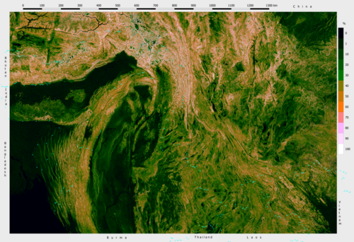 Mapa sklonu N 20, E 90 - N 30, E 106,3
