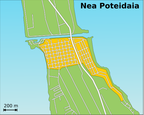 Mapa Nea Poteidaia