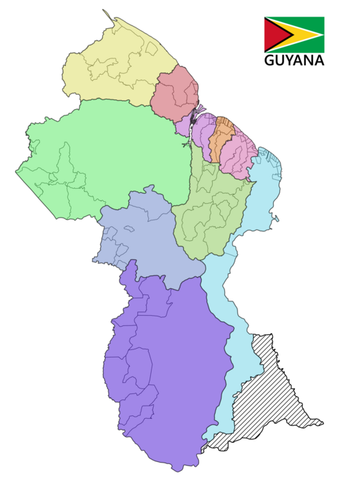 Čtvrti Guyany - seskupení