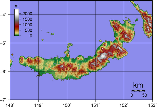 Topografie Nového Británie