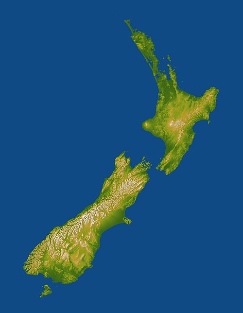 Topografie Nového Zélandu