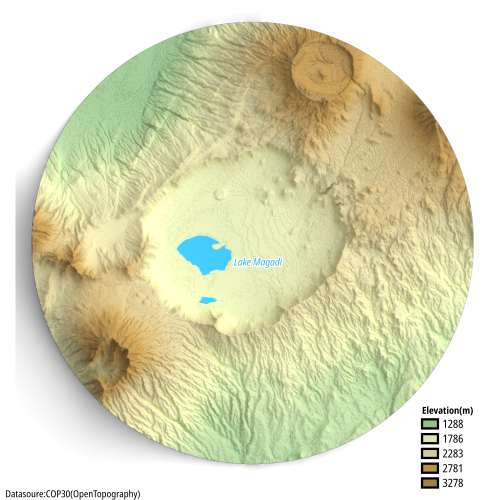 Mapa Kráteru Ngorongoro