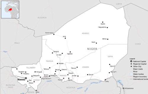 Základní mapa Nigeru