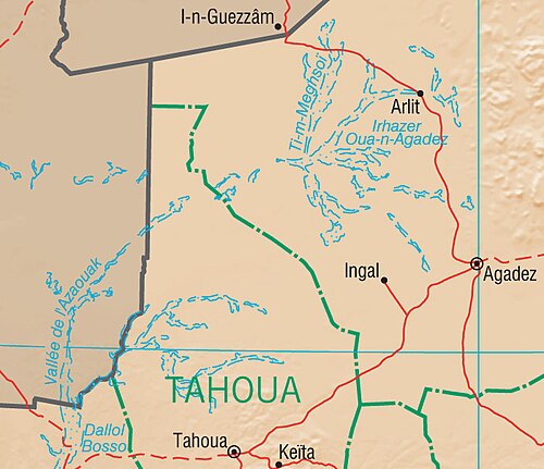 Niger fyziogeografie - Azaouak