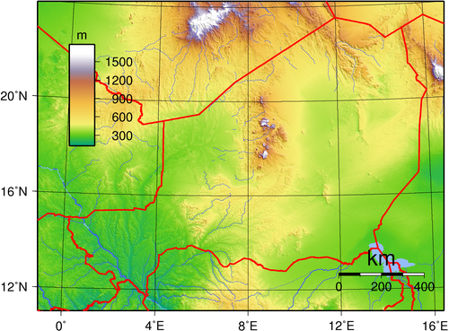 Niger topografie