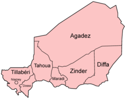 Departamenty Nigeru pojmenované