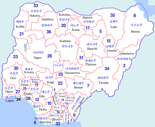 Mapa Nigérie 1