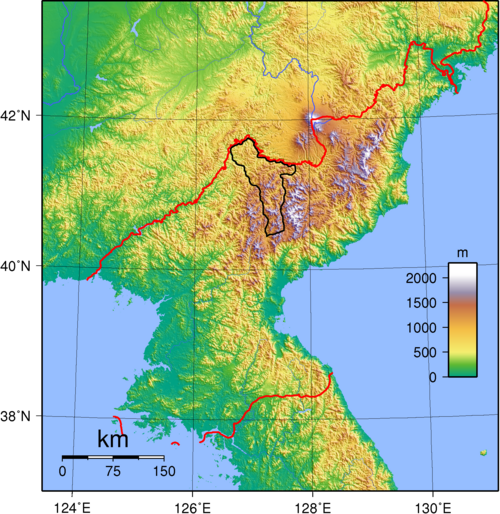 Severní Korea Topografie Yonhwa