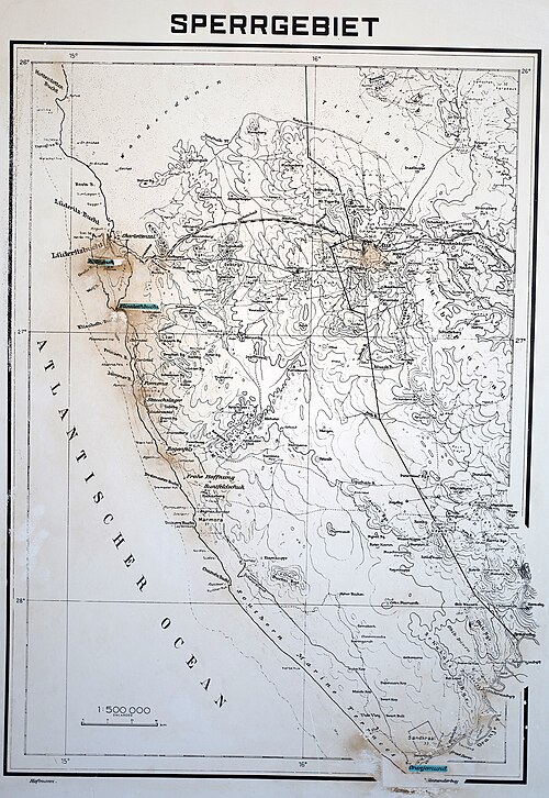 Historická mapa diamantové oblasti