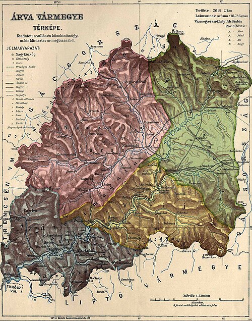 Mapa Oravy