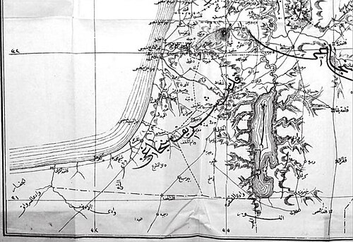 Osmanská mapa mutasarifátu 1882-83