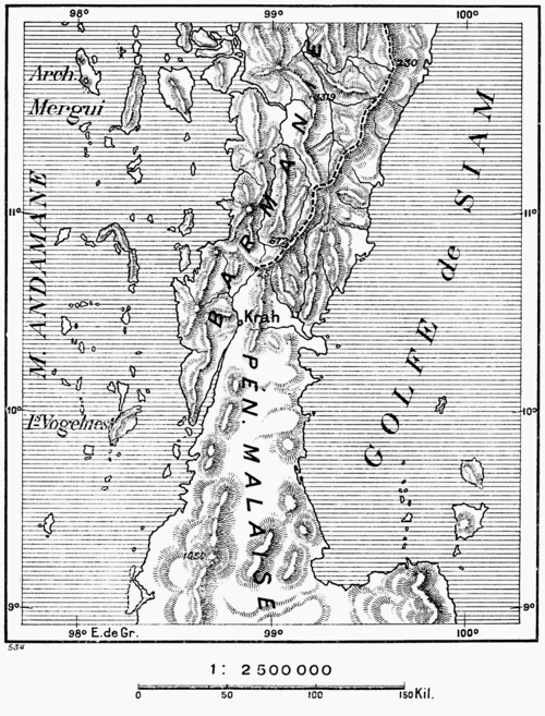 Mapa Isthmu Krah
