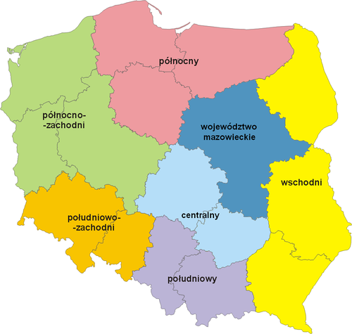 Polska NUTS1 2018
