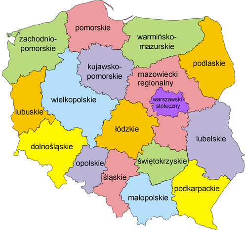POLSKO NUTS2 2018