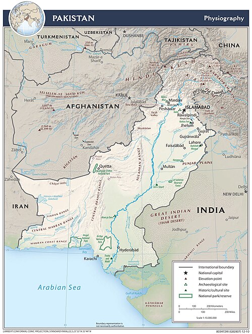 Fyzická geografie Pakistánu