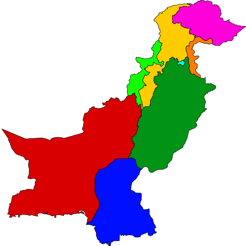 Provincie a území Pakistánu