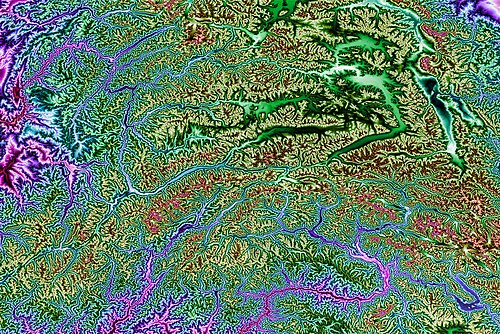 Pamir a NW Karakoram topografie