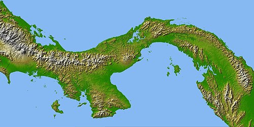 Panama SRTM vysoké rozl.
