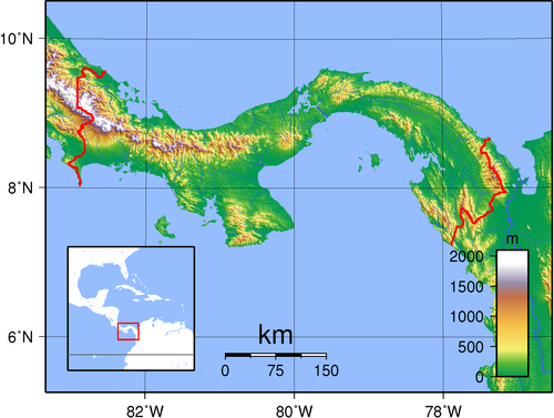 Topografie Panamy