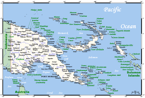 Mapa OMC Papuy Nové Guineje