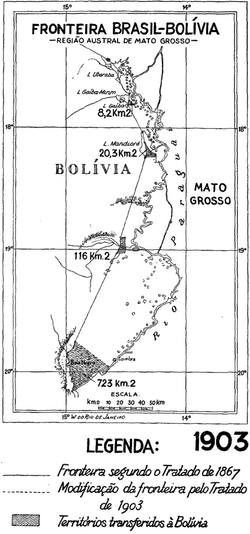 Území vrácená Brazílií v Petropolské smlouvě z roku 1903