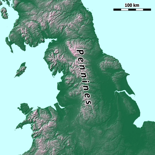 Mapa lokalizace Pennin