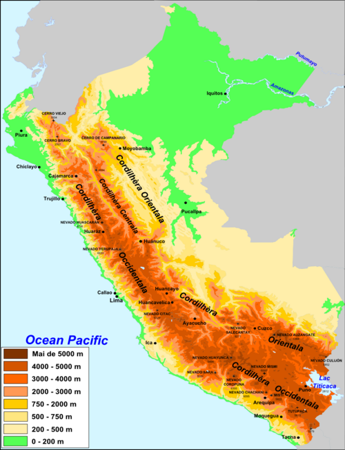 Topografie Peru