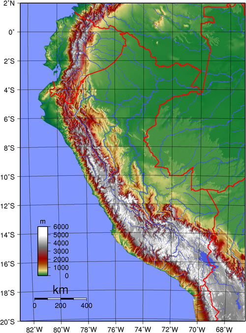 Topografie Peru