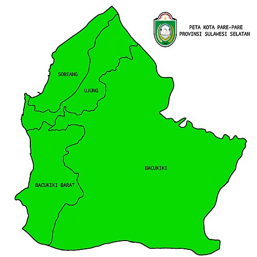Mapa města Pare-Pare
