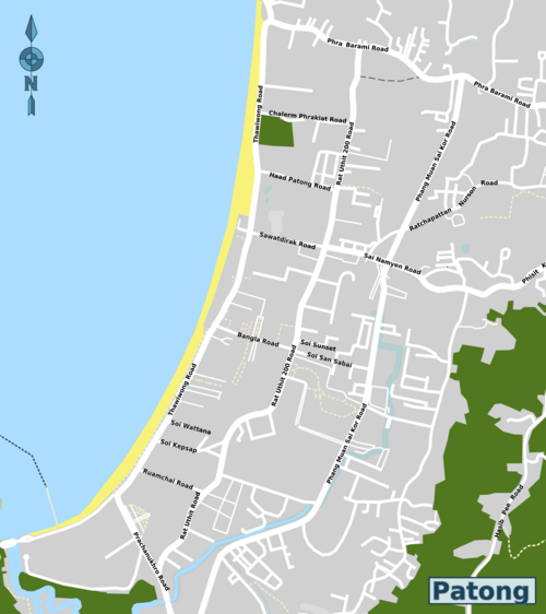 Mapa Patong, Phuket