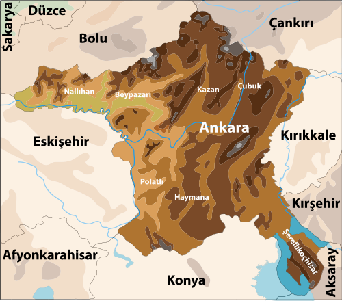 Topografie Ankary
