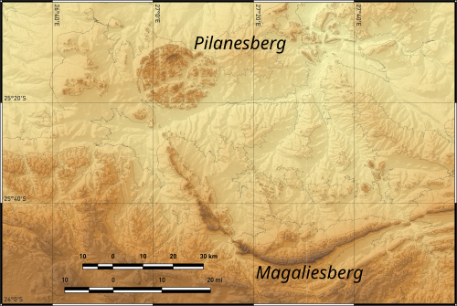 Topografie Pilanesbergu